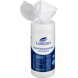 Салфетки влажные универсальные Luscan с антистатическим эффектом (100 штук в тубе) фото Салфетки влажные универсальные Luscan с антистатическим эффектом (100 штук в тубе)