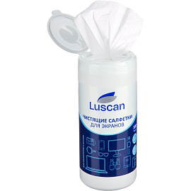 Салфетки влажные для экранов LUSCAN (Attache Selection) с антистатическим эффектом антибактериальные (100 штук в тубе) фото Салфетки влажные для экранов LUSCAN (Attache Selection) с антистатическим эффектом антибактериальные (100 штук в тубе)