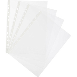 Файл-вкладыш (мультифора) Attache А4 25 мкм рифленый с перфорацией (100 штук в упаковке)