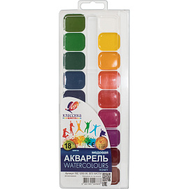 Краски акварельные медовые Луч Классика цвета 18 цветов