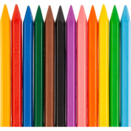 Мелки восковые Луч ZOO шестигранные 12 цветов