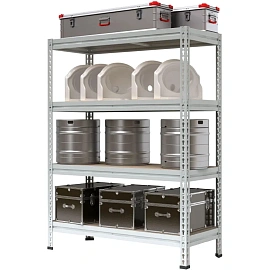 Стеллаж металлический Пакс металл МС-Т 15514-2.0 (4 полки, 1550x535x2000 мм)