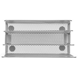 Лоток вертикальный сортер для бумаг Attache 173 мм металлический серебристый 3 отделения