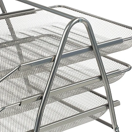 Лоток горизонтальный для бумаг Attache металлический серебристый 3 отделения