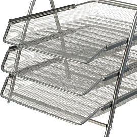 Лоток горизонтальный для бумаг Attache металлический серебристый 3 отделения