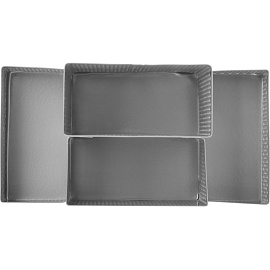 Подставка-органайзер для канцелярских принадлежностей Attache Башня 4 отделения серебристая 16x11x8 см