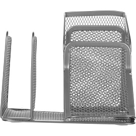 Подставка-органайзер для канцелярских принадлежностей Attache 4 отделения серебристая 15x13x7.3 см