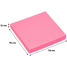 Стикеры Attache Selection 76x76 мм неоновые розовые (1 блок на 100 листов)