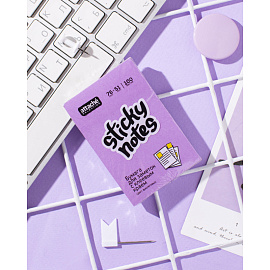 Стикеры Attache Selection 76x51 мм неоновые фиолетовые (1 блок на 100 листов)