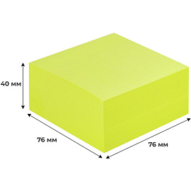 Стикеры Attache Selection 76х76 мм неоновые желтые (1 блок на 400 листов)
