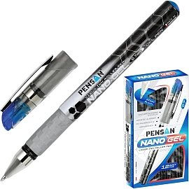 Ручка гелевая неавтоматическая Pensan Nano Gel синяя (толщина линии 0.7 мм)