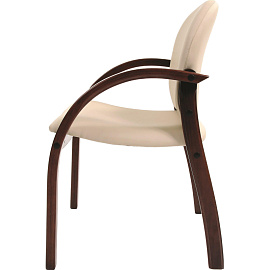 Стул офисный Chairman CH659 бежевый (экокожа, дерево орех) фото Стул офисный Chairman CH659 бежевый (экокожа, дерево орех)