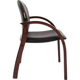 Стул офисный Chairman CH659 черный (экокожа, дерево орех)