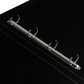 Папка на 4 кольцах СТАММ "Герб" А4, 40мм, 700мкм, пластик, черный