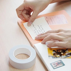 Клейкая лента канцелярская Attache Selection прозрачная двусторонняя переклеиваемая 12 мм x 12 м