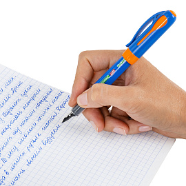 Ручка перьевая с 10 сменными картриджами, иридиевое перо, BRAUBERG KIDS, 143955 фото Ручка перьевая с 10 сменными картриджами, иридиевое перо, BRAUBERG KIDS, 143955