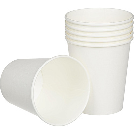 Стакан одноразовый бумажный Сканди Пакк 200/276 мл белый (50 штук в упаковке)
