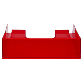 Лоток для бумаг горизонтальный СТАММ "Фаворит", тонированный красный