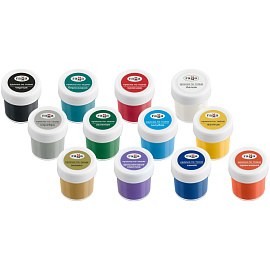 Краски по ткани акриловые Гамма "Хобби", 12 цветов, 20мл, картон. упаковка