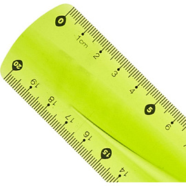 Линейка Attache Selection Flexible 20 см пластиковая зеленая прозрачная