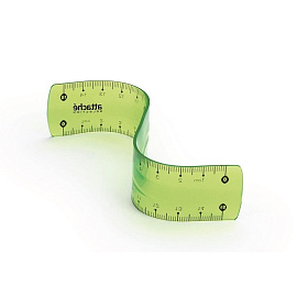 Линейка Attache Selection Flexible 20 см пластиковая зеленая прозрачная