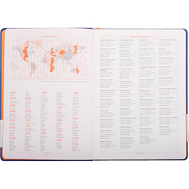 Ежедневник недатированный Bruno Visconti Leggenda искусственная кожа B5 136 листов синий (оранжевый обрез), 3-514/02