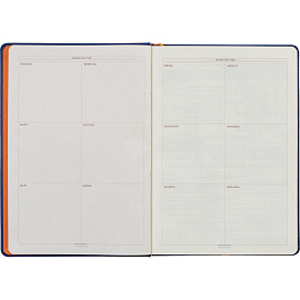 Ежедневник недатированный Bruno Visconti Leggenda искусственная кожа B5 136 листов синий (оранжевый обрез), 3-514/02