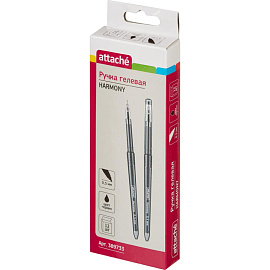 Ручка гелевая неавтоматическая Attache Harmony черная (толщина линии 0.5 мм)