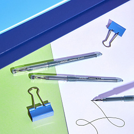 Ручка гелевая неавтоматическая Attache Harmony черная (толщина линии 0.5 мм)