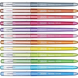 Набор гелевых ручек Attache Harmony 12 цветов (толщина линии 0.5 мм)