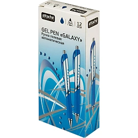 Ручка гелевая автоматическая Attache Selection Galaxy синяя (толщина линии 0.5 мм)