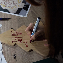 Маркер акриловый Schneider "Paint-It 320" 4мм, пулевидный, синий