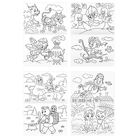 Суперраскраска на склейке А4, 40 стр., ТРИ СОВЫ "Герои сказок