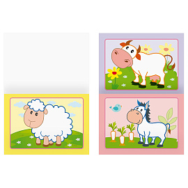 Раскраска с цв. фоном А5, 8 стр., ТРИ СОВЫ "Для малышей. Выпуск 1