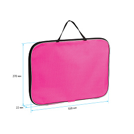 Папка с ручками А4 ArtSpace "Розовая", ткань, 20мм