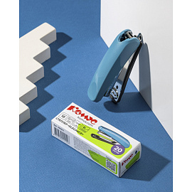 Степлер Комус Elegans 1111 до 20 листов синий (скобы № 10, с антистеплером)