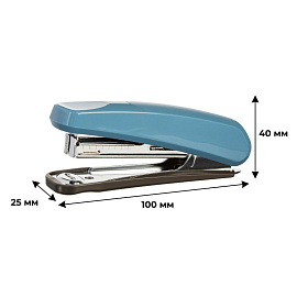 Степлер Комус Elegans 1111 до 20 листов синий (скобы № 10, с антистеплером)