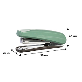 Степлер Комус Elegans 1111 до 20 листов фисташковый (скобы № 10, с антистеплером)