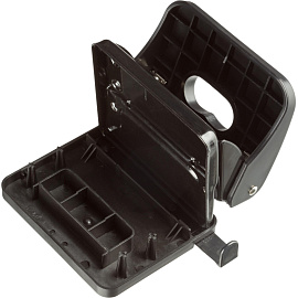 Дырокол Комус Prima 6325 до 20 листов черный с линейкой фото Дырокол Комус Prima 6325 до 20 листов черный с линейкой