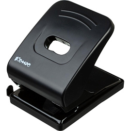 Дырокол Комус Prima 6365 до 40 листов черный с линейкой фото Дырокол Комус Prima 6365 до 40 листов черный с линейкой