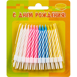 Набор свечей для торта Патибум С днем рождения 6 см (24 штуки в упаковке) фото Набор свечей для торта Патибум С днем рождения 6 см (24 штуки в упаковке)