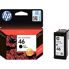 Картридж струйный HP 46 CZ637AE черный оригинальный
