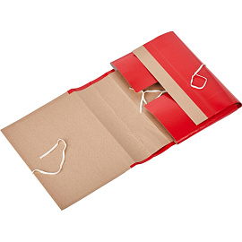 Папка архивная на 4-х завязках Attache Дело А4 120 мм бумвинил до 1200 листов красная складная