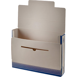 Короб архивный картон Attache с вырубкой 256х75х322 мм синий до 750 листов