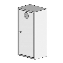 Шкаф пожарный Пожтехника Престиж-04-НЗК металлический навесной закрытый (32x65x23 см)