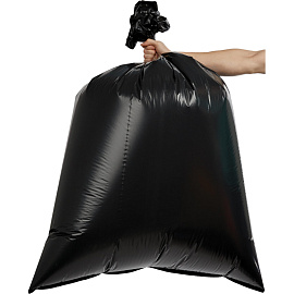 Мешки для мусора Удачные Супер 220 л чёрные (ПВД 45 мкм, 10 штук)