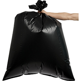 Мешки для мусора Концепция быта 220 л черные (ПВД 65 мкм, 10 штук)