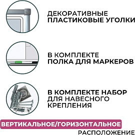 Доска-планинг магнитно-маркерная 60x90 см Attache Line лак