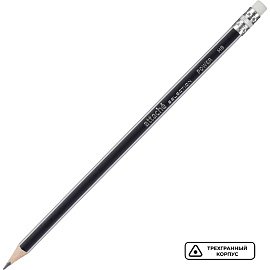 Карандаш чернографитный НВ с ластиком Attache Selection Power заточенный трехгранный
