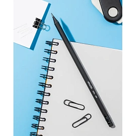 Карандаш чернографитный НВ с ластиком Attache Alfa заточенный шестигранный